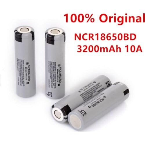 Vapcell 100% original li ion battery NCR18650BD 3200mAh 10A 18650 rechargeable batteries cell for flashlight power tools