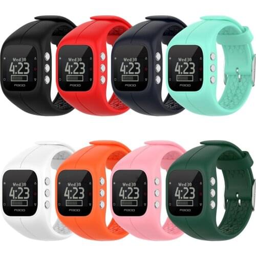Colorful Silicone Watch Strap Replacement Watch Band Wrist Strap for Polar A300 Sport Watch Repair Parts
