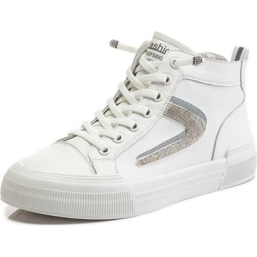 Woman Sneakers Shoes Vulcanize Leather Casual Three Times Vulcanize Summer High Top Walking Flats Womens Running Sport 2021