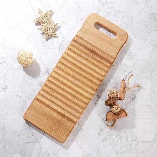 1 Pc Home Washboard Bamboo Wood Non-slip Durable Washing Board Laundry Board Scrubbing Board for Laundromat Home
