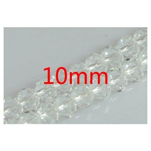 10mm 100pcs/lot loose strand Mixed white black Faceted Rondelle Glass Crystal Beads curtains crafts jewelry DIY accessory yrt345