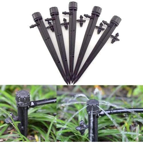 10pcs garden Irrigation 360 Degree Scattering Sprinkler Splice 4/7mm watering Hose Home Gardening Agriculture Irrigation Sprayer