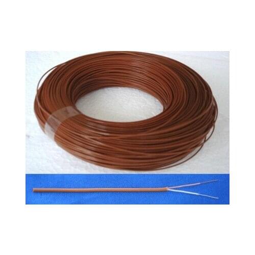 50M T Type Four Fluorine Temperature Measuring line Thermocouple Wire Thermal Compensation Wire 2*0.3mm for Temp Sensor