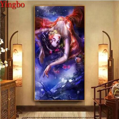Diamond Painting Anime beauty girl 5D DIY Diamond Embroidery Cross Stitch Kit Rhinestone Mosaic Art Home Decoration Accessories
