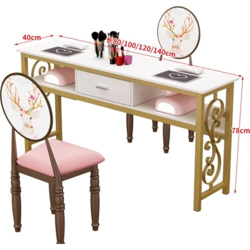 Net red manicure table chair set economic manicure table single double seat chair simple