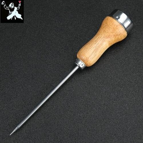 Ice Pick Crusher Crushed With Wooden Handle Cocktail Ice Crusher Metal Pick Bar Chisel Household Kitchen Bar Tool Barware