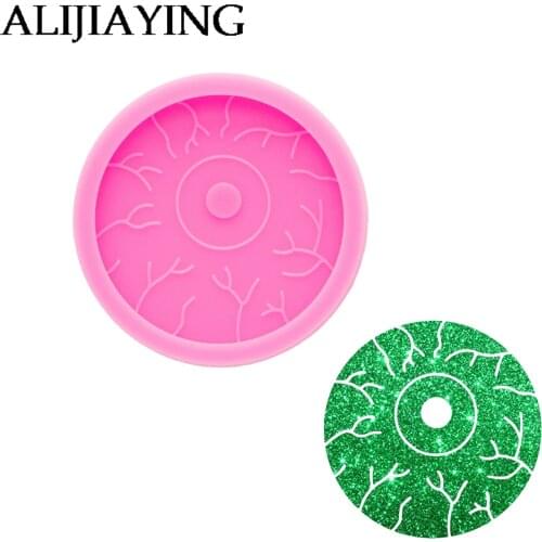 DY1007 Bright Eyeball Resin Mold, Epoxy DIY Resin Phone Grip Molds ,Eye Moulds Silicone Crafts for Badge Reel