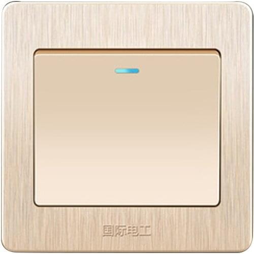 Classic 86 Type Wall Light Switch, 1 2 3 4 Gang 1 2 3 Way 10A 250V Champagne Gold PC Panel Recessed Wall Rocker Switch