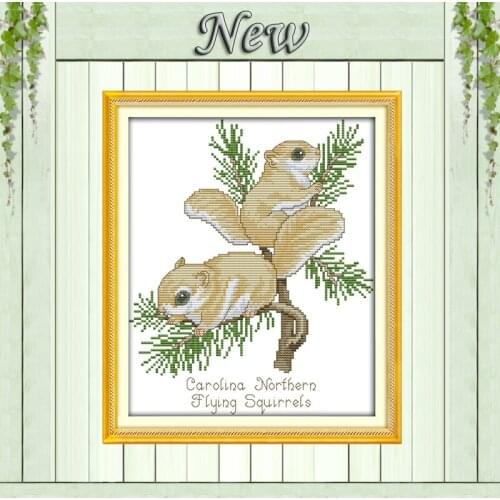 Flying squirrel home decor NKF painting counted printed on canvas DMC Sets 11CT 14CT DIY needlework embroidery Cross Stitch kits