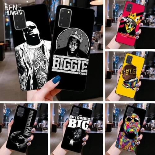PENGHUWAN Notorious BIG Biggie Black TPU Soft Phone Case for Samsung S20 plus Ultra S6 S7 edge S8 S9 plus S10 5G lite 2020