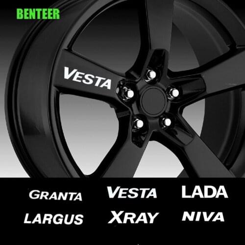 4pcs Car Wheel Sticker For Lada Vesta Xray Largus Granta NIVA Auto Accessories