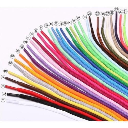 New Long Round Shoelaces Multicolors Waxed Shoe Laces Cords Ropes For Martin Boots Sneakers Shoelace Shoes Accessories 50-200cm
