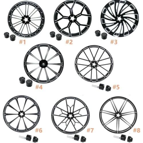 Motorcycle 18'' x 3.5'' CNC Front Wheel Rim Hub Single/Dual Disc For Harley Touring 2008-2020 non ABS models