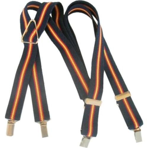 Spain flag suspenders blue red and Gualda, elastics