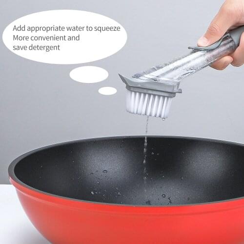 Dishwasher with liquid distributor multi function kitchen cleaning sponge cleaner comfortable grip strong decontamination brush