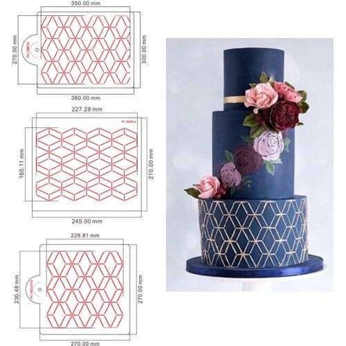 Rhombus Printing Mold Cake Lace Fancy Embossing Molds Creative Cake Deocrating Tools