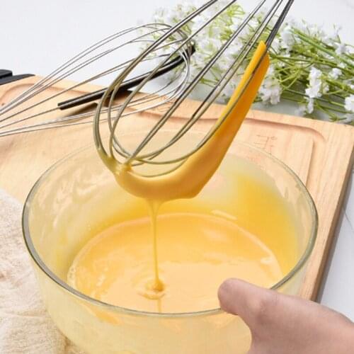 430 Stainless Steel Manual Whisk With Silicone Cream Spatula Coffee Blender Kitchen Multi-Function Baking Cooking Creative Tools