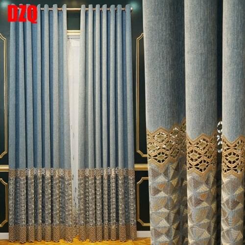 Light Luxury European Curtain Shading Nordic Simple Curtains for Living Dining Room Bedroom