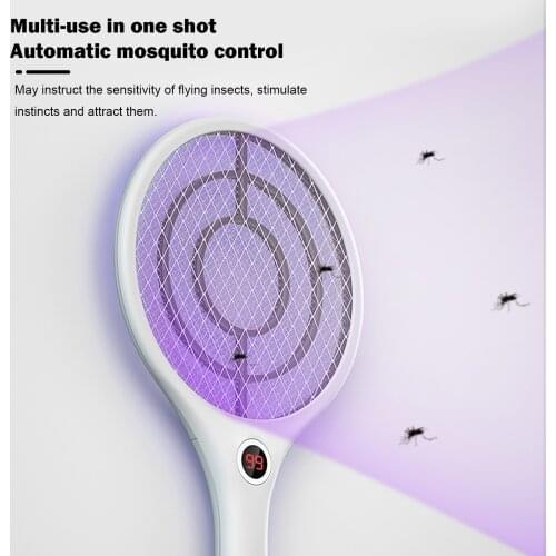 2 in 1 LED Mosquito Killer Lamp Electric Bug Zapper Insect Killer Home Rechargeable Fly Swatter Trap Anti Mosquito Flies Killer