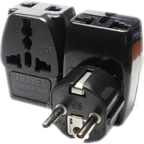 Universal Travel Adapter 1 TO 3 US AU UK to EU Plug Travel Wall AC Power Adapter 250V 10A Socket Converter PLUG TYPE E F