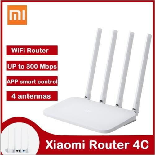 Xiaomi Mi WIFI Router 4C WiFi modem 2.4GHz 300Mbps 4 Antennas APP Control Wireless Routers Repeater Extender for Home Office