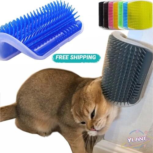 YLANT Cats Brush Corner Cat Massage Self Groomer Comb Brush Cat Rubs the Face with a Tickling Comb Cat Product