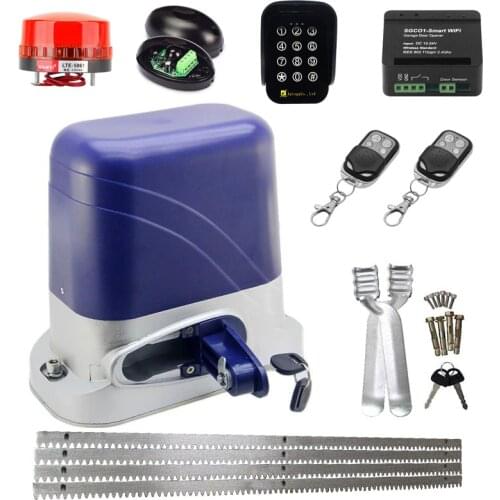 1300kg Automatic WIFI Sliding Gate Opener Kit Drive with 4m Steel Rack Keypad Electric Sliding Gate Door Motor Actuator Operator