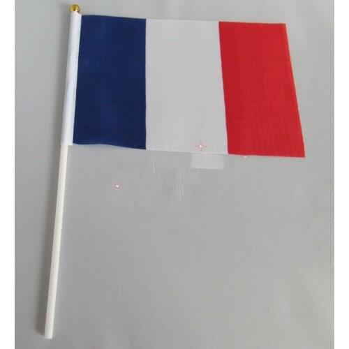 14 * 21 cm France hand signal waving flag small banner flags