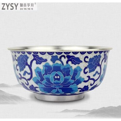 2019 New Arrival Noenname_null Metal Silver 1 Double Color Enamel Bowls