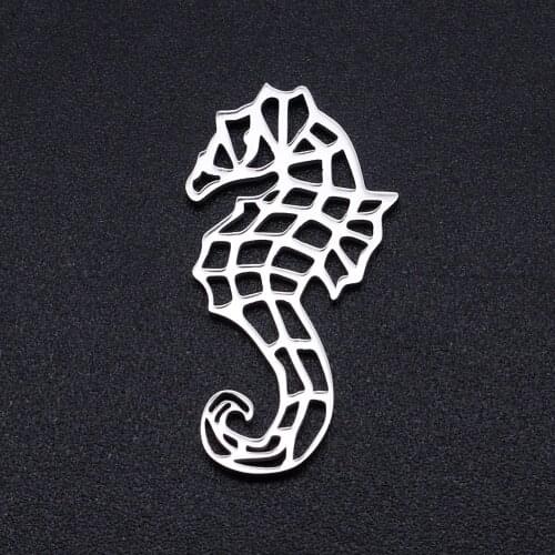 5pcs/lot Stainless Steel Seahorse Charm Pendant Wholesale Top Quality Never Tarnish Bracelet Making Charms Accept OEM Order