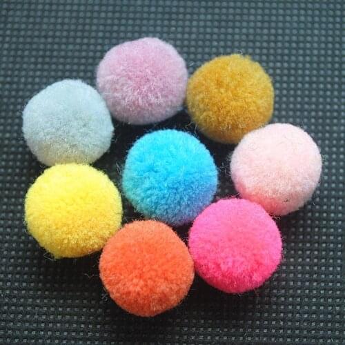 50pcs pompon ball polyester pompon clothes or garments cap making accessories or jewelry accessories bobbles flocculus