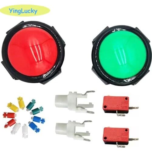 Arcade buttons Ling edge 100mm Illuminated Arcade Push Buttons Led 12v Power Button Switch Button with Microswitch