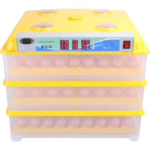 Automatic Egg Incubator China 196 eggs Multi-function egg tray Transparent Incubadora Thermostat for 12V/220V Couveuse