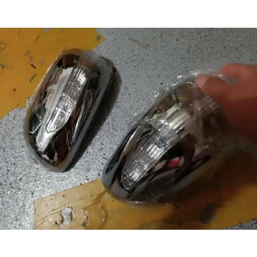 Car accessories Chrome-plated back cover with mirror doors, LED case for Toyota Wish 2003-2006