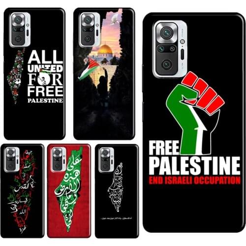 Free Palestine Map Arabic Case For Xiaomi Redmi Note 10 Pro 7 8 9 Pro Note 9S 8T Cover For Redmi 9 9A 9C 9T 7A 8A