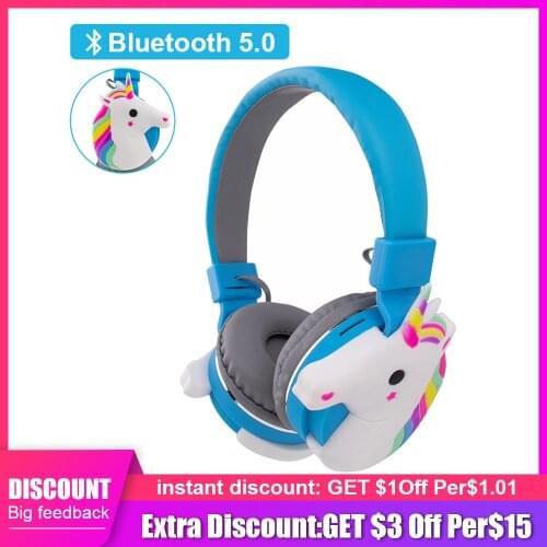 NEW Unicorn Headset Bluetooth 5.0 Wireless Headphone with Microphone Children Gift For Mobile Phone PC audífonos inalámbricos