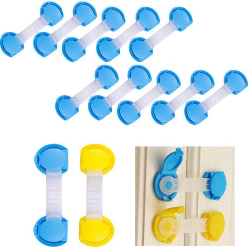 10pcs Solid Practical Two Open Head Long Locks The Best Drawer / Toilet Lock / Cabinet Locks Child Safety Lock Baby