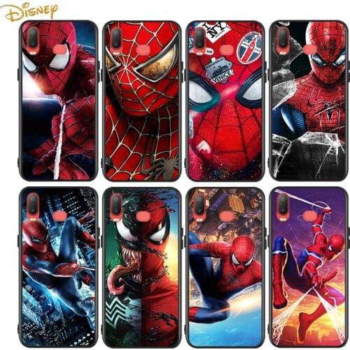 Spiderman for Samsung Galaxy A9 A8 Star A750 A7 A6 A5 A3 Plus 2018 2017 2016 Black Phone Case Soft Cover