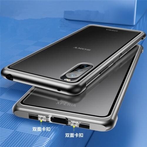 Boundless Metal Frame For Sony Xperia 1 iii Case Aluminum Bumper Tempered Glass Cover For Xperia 1 iii Case