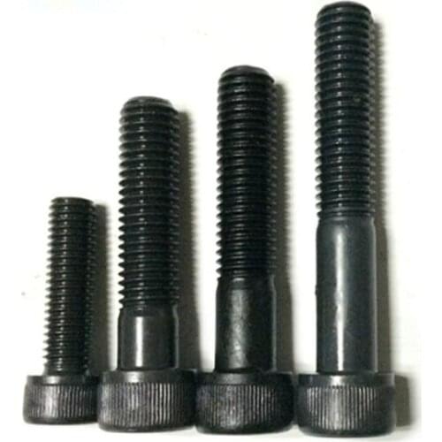 100PCS M3 Black 12.9 Cylinder Head Hex Socket Screw Cup Head Bolt M3*20/25/30/35/40/45/50mm