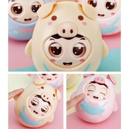 Baby Rattles Tumbler Toys 0-3years Winking Pig Child Educational Toy Cute Toy High Quality Environmental Protection Materials