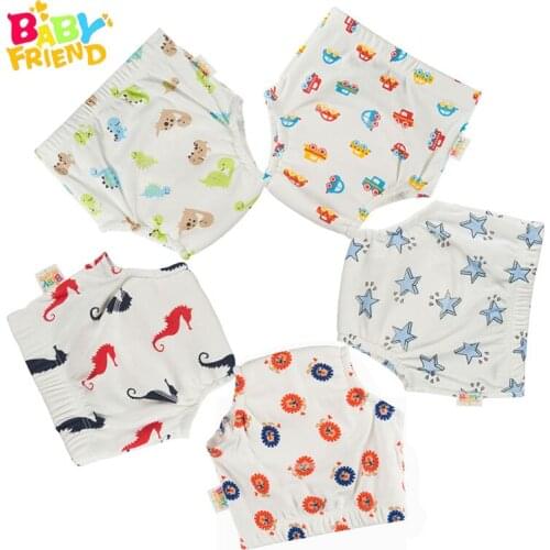 Baby Toddler Training Pants Cotton Changing Nappy for Kids Infant Washable Cloth Diaper Panties Reusable