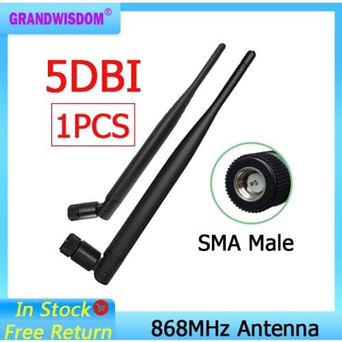 868MHz 915MHz Antenna 5dbi SMA Male Connector GSM 915 MHz 868 MHz IOT antena outdoor signal repeater antenne waterproof Lorawan
