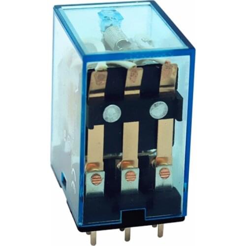 HH53P MY3 (5pcs/lot) AC/DC mini rele PCB mounting 11pins 3PDT electromagnetic relay 12v 24v 36v 48v 110v 220v 5A high quality