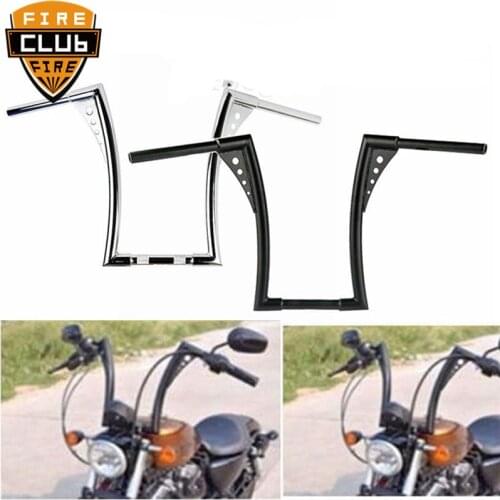 Chrome APE Hanger 1-1/4" Handlebar " Backward Wide Tapered Handle Bar for Harley Chopper Cafe Racer Sportster Touring