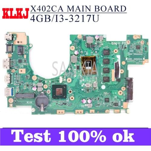 KLKJ X402CA Laptop Motherboard For ASUS X502CA X502C X402C Original Mainboard 4GB-RAM I3-3217U CPU