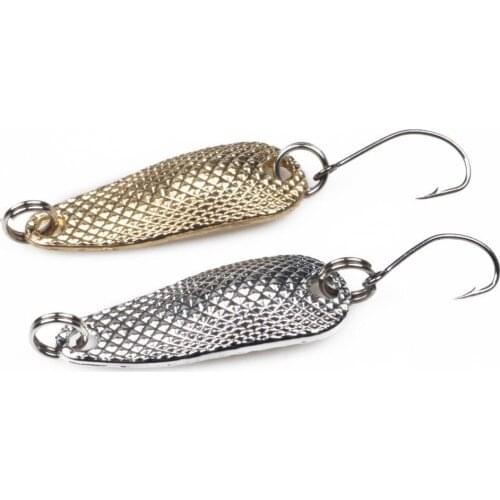 Metal Sequin Artificial Fishing Bait Spoons Single Hook Fish Lure Curve Tackle Fishing Tools Equipment Gifts For Fishing Lovers