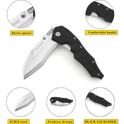 58HRC Multi-function Folding Tactical Knives Hunting Blade Multi Knife Pocket for Self-Defense Survival Climbing Riding Camping