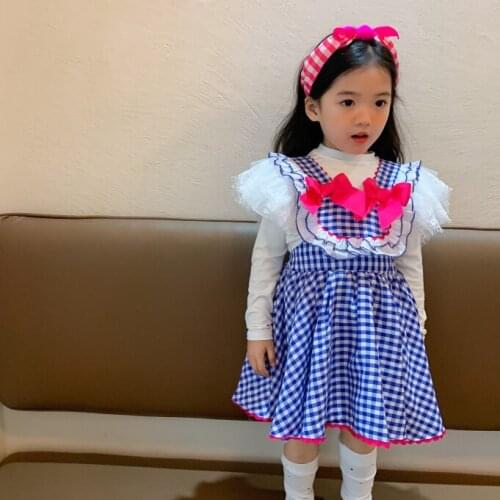2021 Autumn New Arrival Girls Long Sleeve 2 Pieces Suit Top+dess Kids Clothing