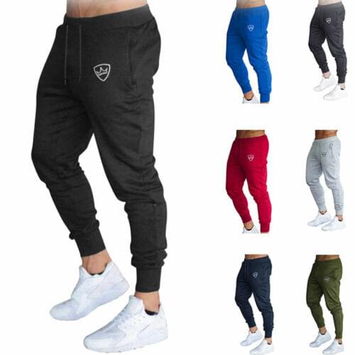 Hirigin New Mens Casual Sports Pants Solid Color Slim Comfortable Breathable Low Waist Drawstring Long Trousers